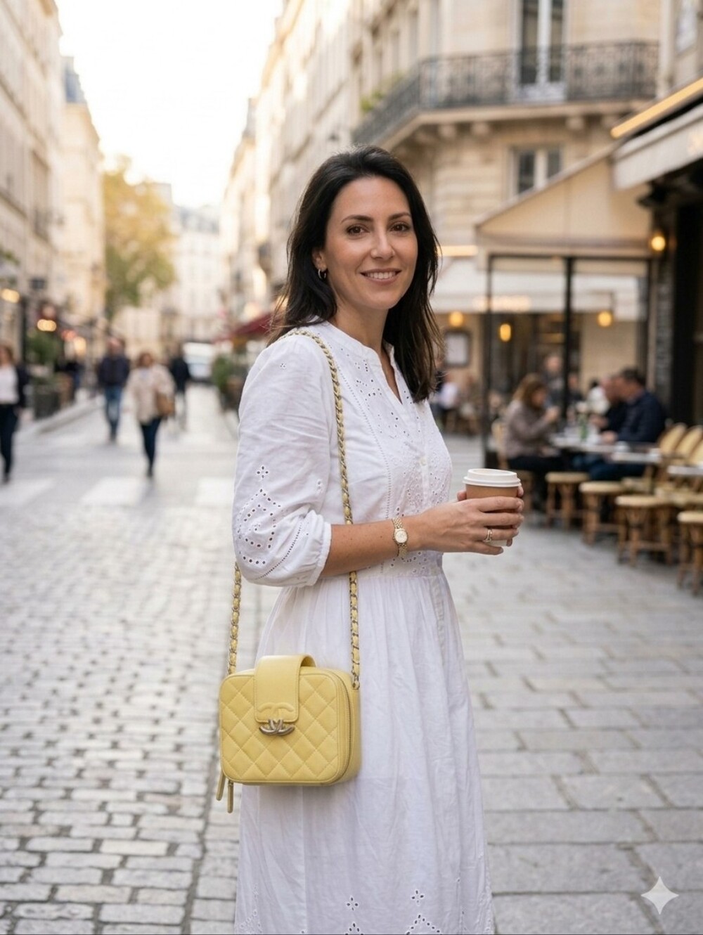 CHANEL Yellow CC Box Camara Bag In